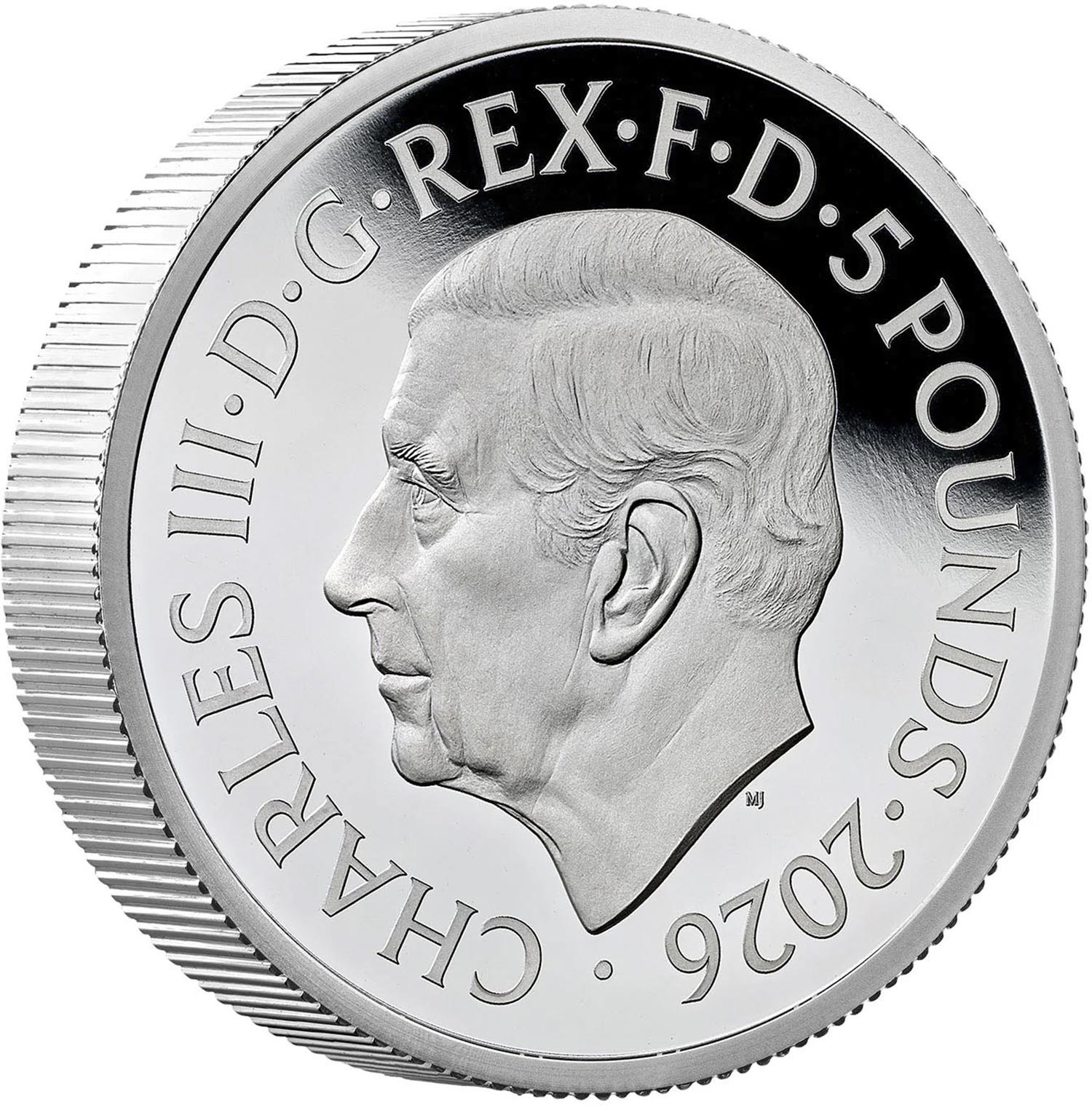 5 Pounds - Charles III The Spice Girls; Silver Proof obverse