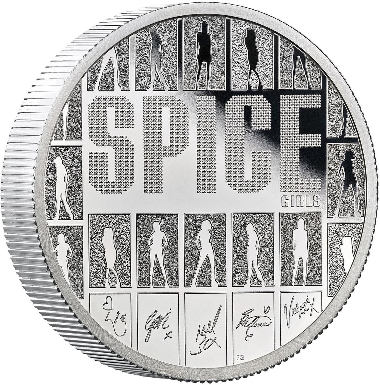 5 Pounds - Charles III The Spice Girls; Silver Proof reverse
