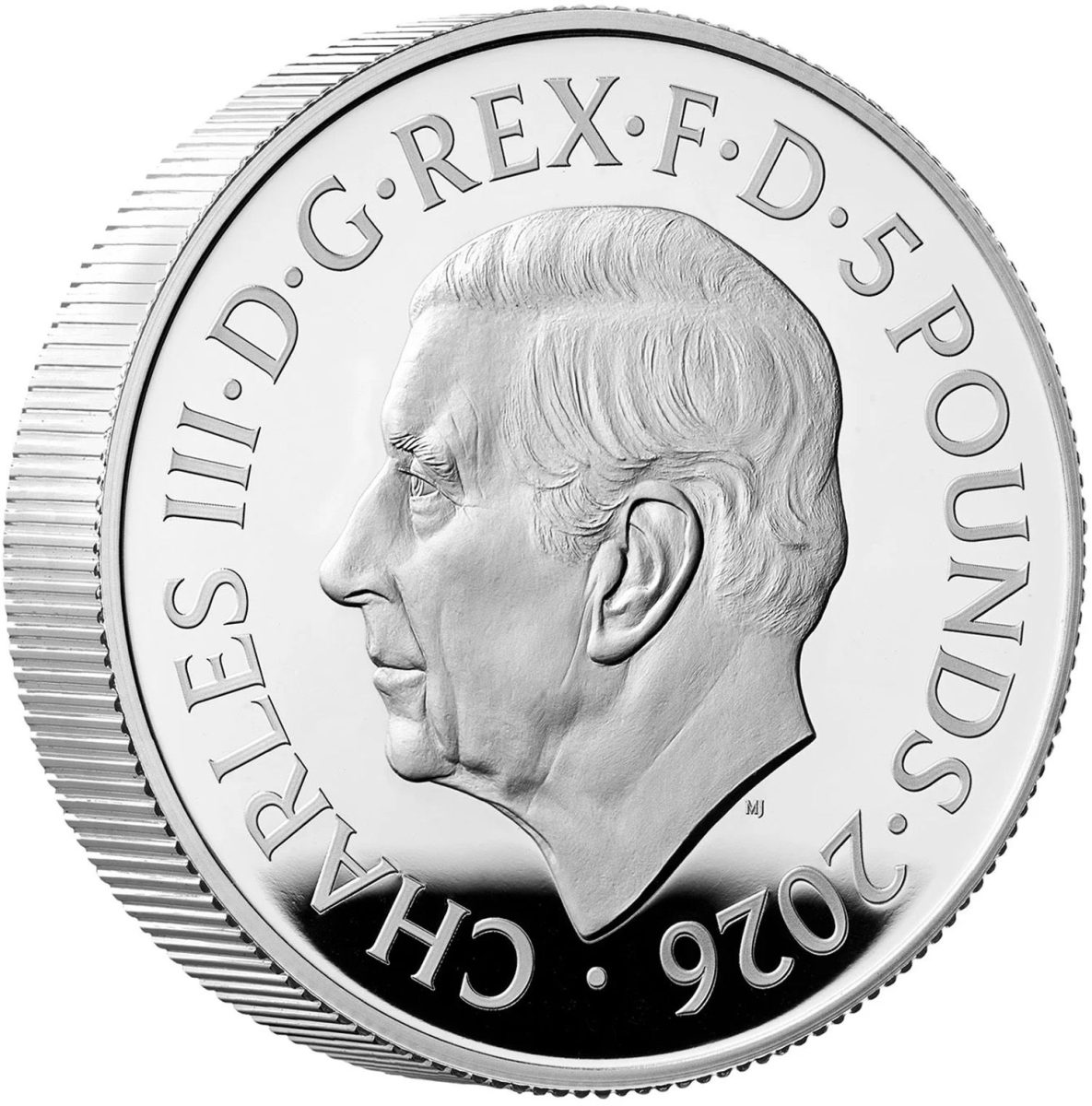 5 Pounds - Charles III William IV Crown; Silver Proof obverse