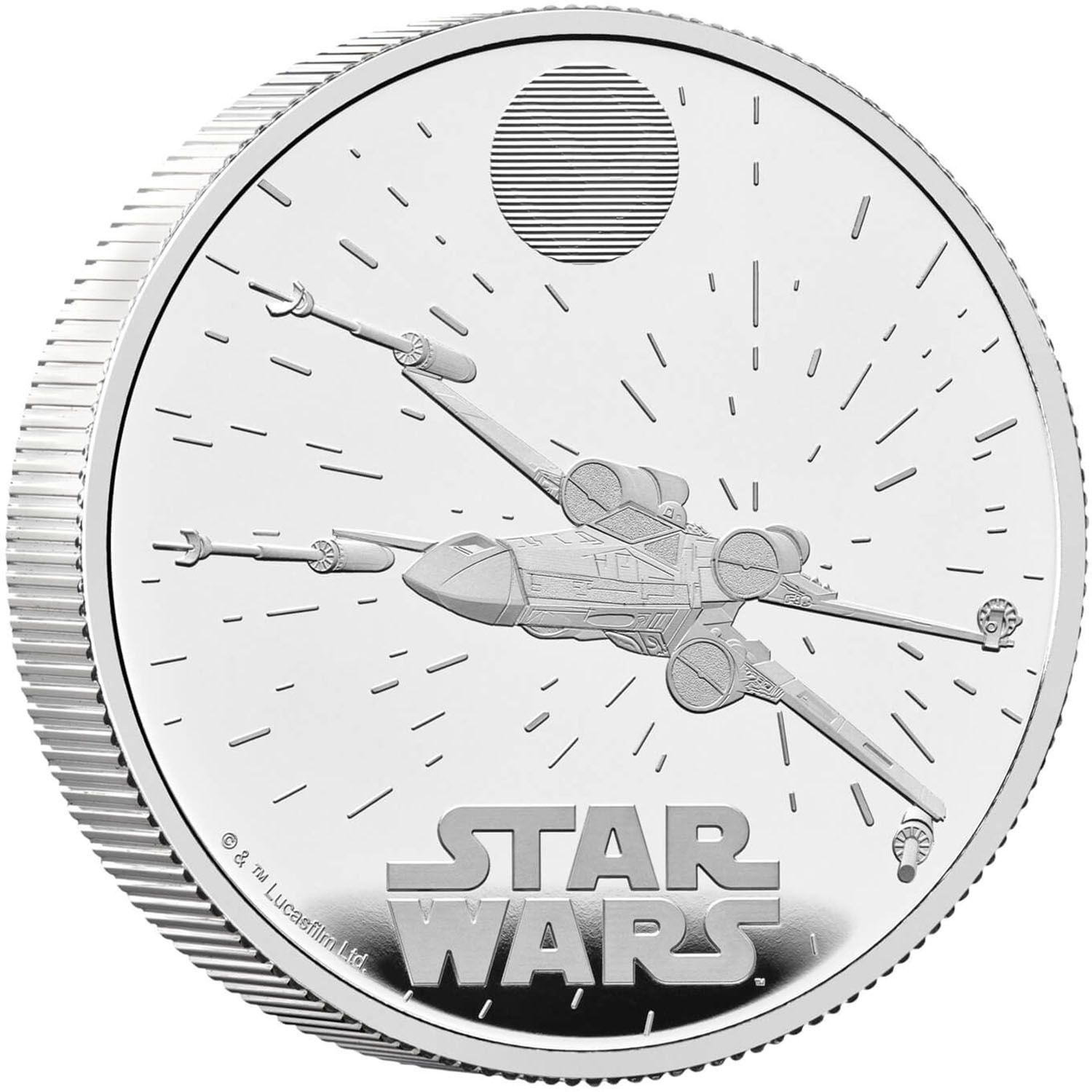 5 Pounds - Charles III X-Wing; Silver Proof reverse