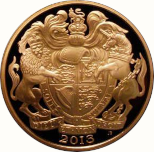 5 Pounds - Elizabeth II 1st portrait; Coronation Jubilee, Gold Proof