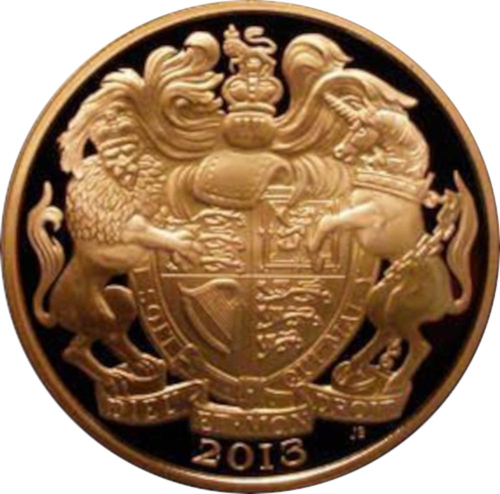 5 Pounds - Elizabeth II 2nd portrait; Coronation Jubilee, Gold Proof