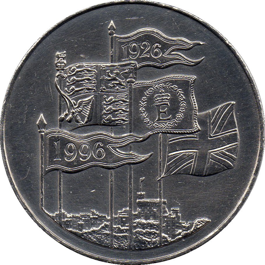 5 Pounds - Elizabeth II 3rd portrait; Queen's 70th Birthday