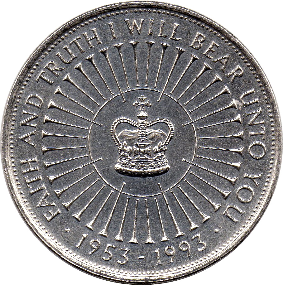 5 Pounds - Elizabeth II 40th Coronation Jubilee