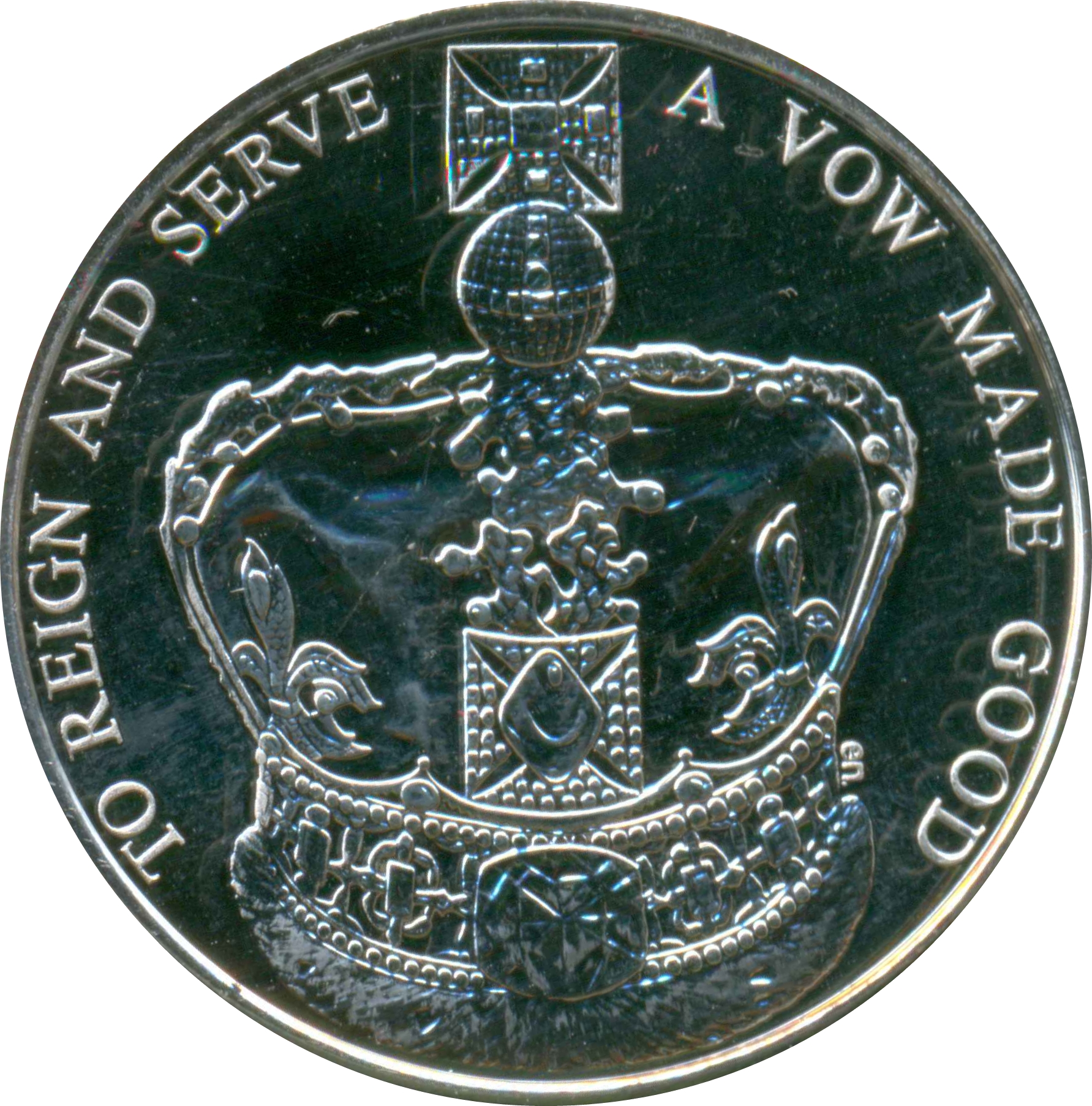 5 Pounds - Elizabeth II 4th portrait; 60th Coronation Jubilee reverse