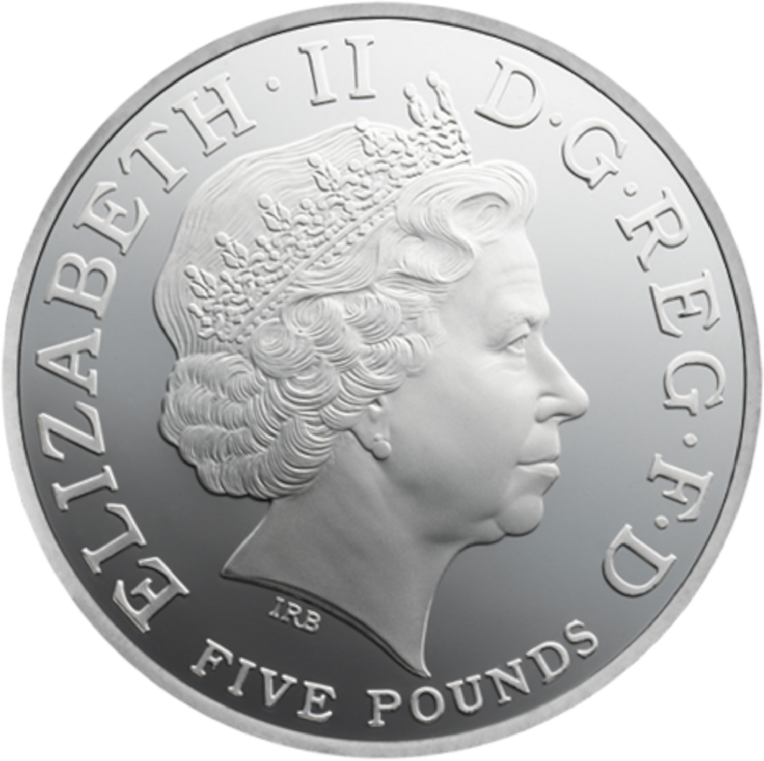 5 Pounds - Elizabeth II 4th portrait; Coronation Jubilee; Silver Proof obverse