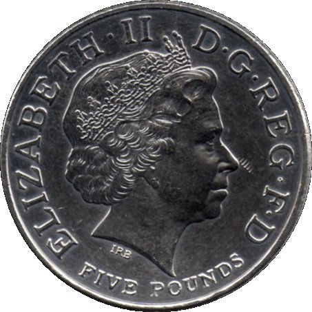 5 Pounds - Elizabeth II 4th portrait; Horatio Nelson obverse