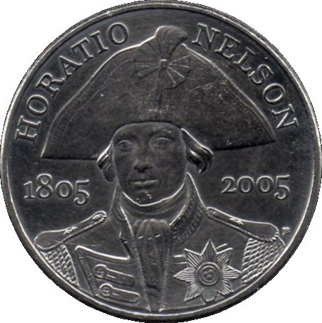 5 Pounds - Elizabeth II 4th portrait; Horatio Nelson