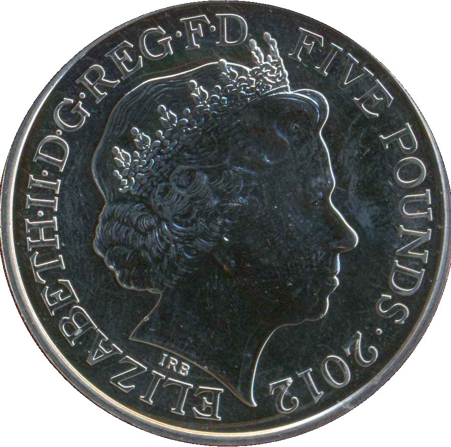 5 Pounds - Elizabeth II 4th portrait; London Paralympics obverse