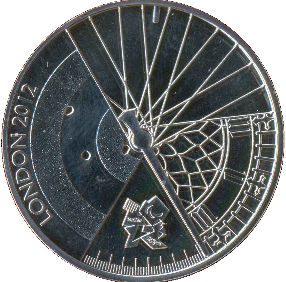 5 Pounds - Elizabeth II 4th portrait; London Paralympics