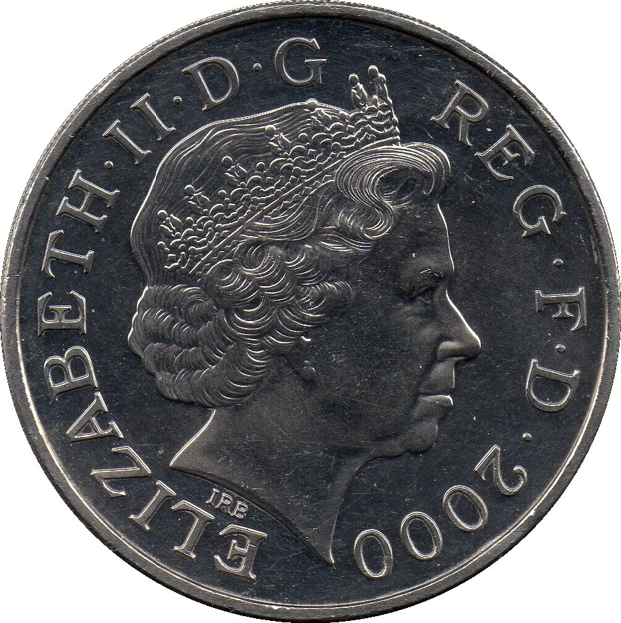 5 Pounds - Elizabeth II 4th portrait; Queen Mother 100th Birthday obverse
