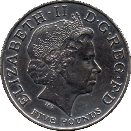 5 Pounds - Elizabeth II 4th portrait; Queen Mother obverse