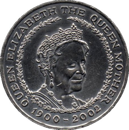 5 Pounds - Elizabeth II 4th portrait; Queen Mother