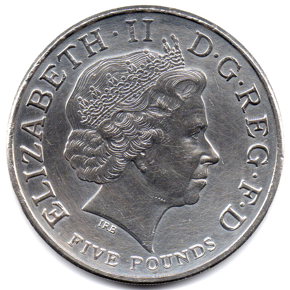 5 Pounds - Elizabeth II 4th portrait; Queen's 80th Birthday obverse