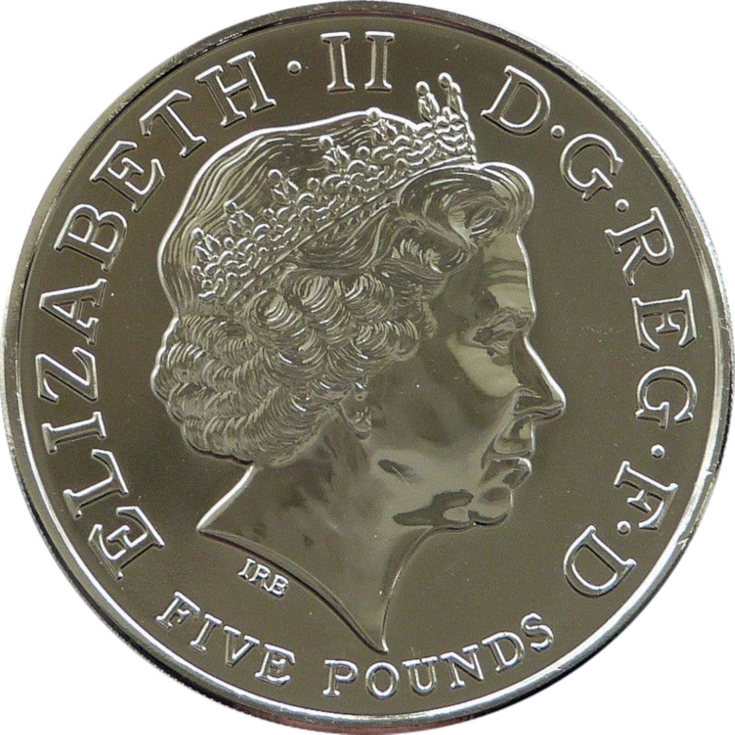 5 Pounds - Elizabeth II 4th portrait; Royal Christening obverse