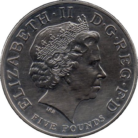 5 Pounds - Elizabeth II 4th portrait; Trafalgar obverse