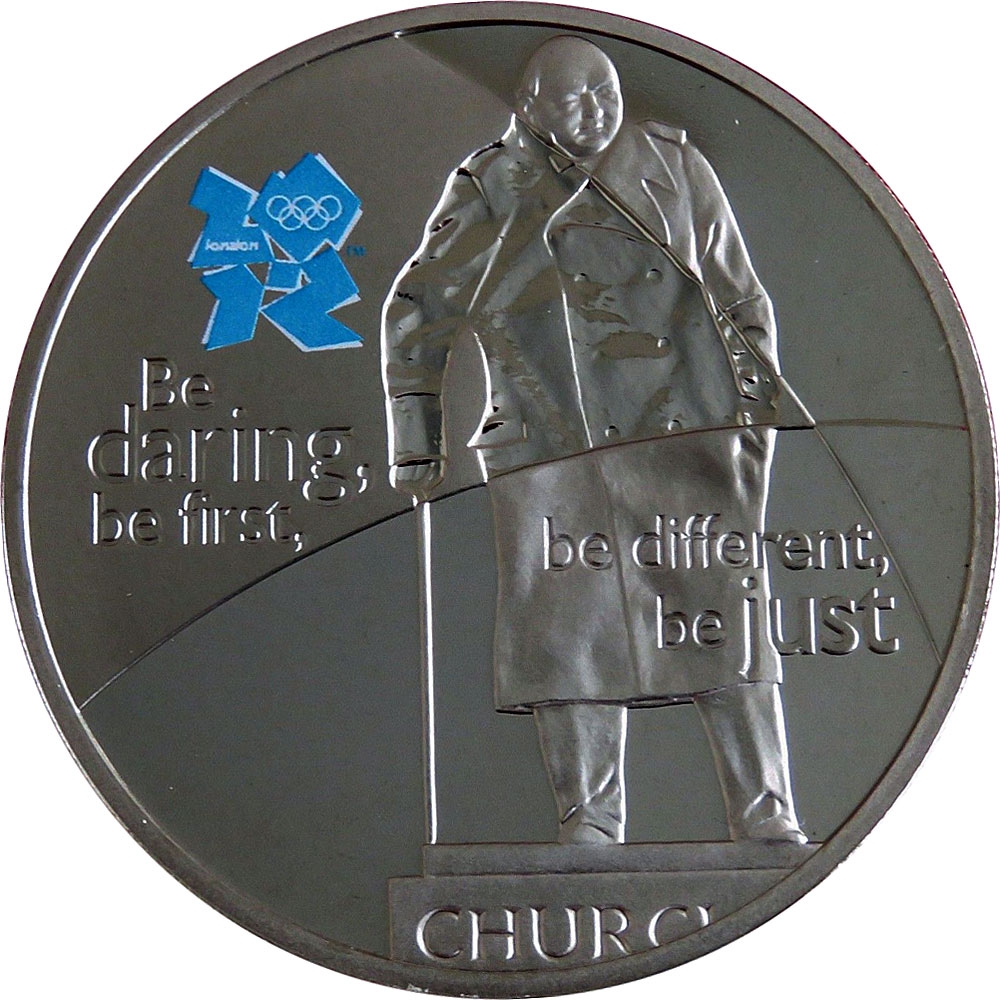 5 Pounds - Elizabeth II 4th portrait; Winston Churchill