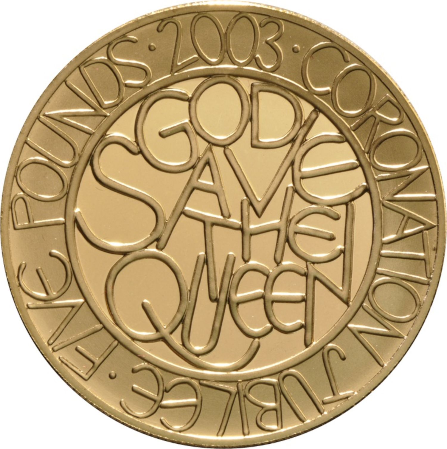 5 Pounds - Elizabeth II 50th Coronation Jubilee; Gold Proof