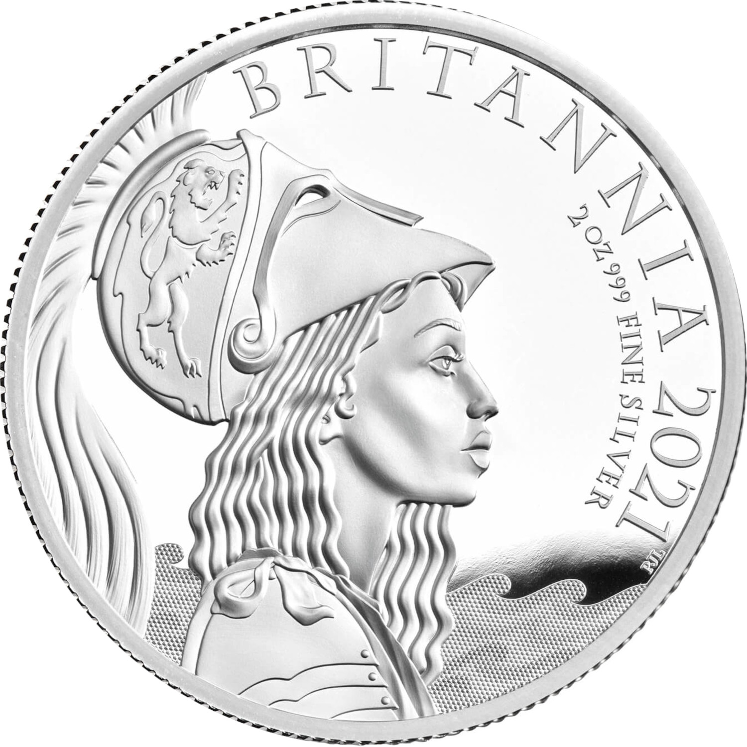 5 Pounds - Elizabeth II 5th portrait; 2 oz Fine Silver reverse