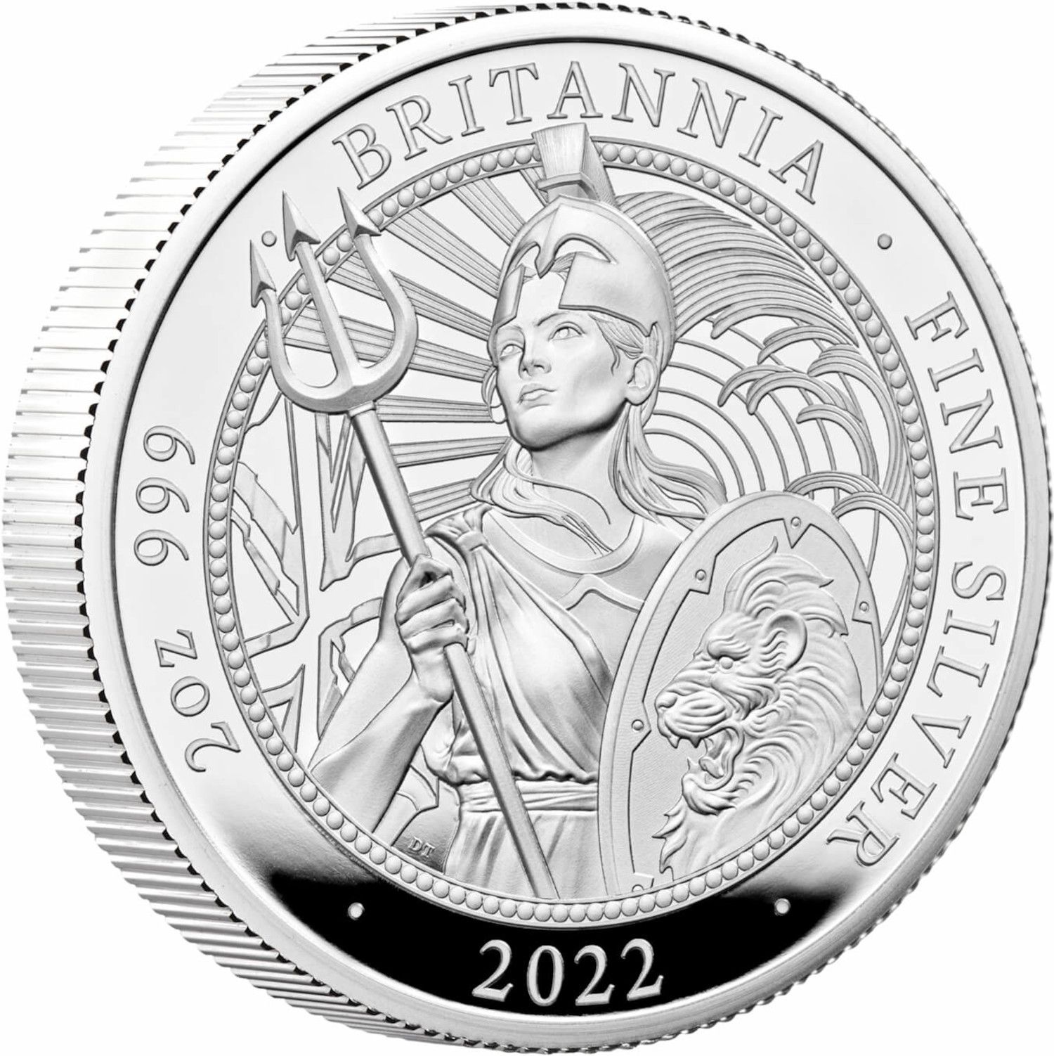 5 Pounds - Elizabeth II 5th portrait; 2 oz Fine Silver reverse