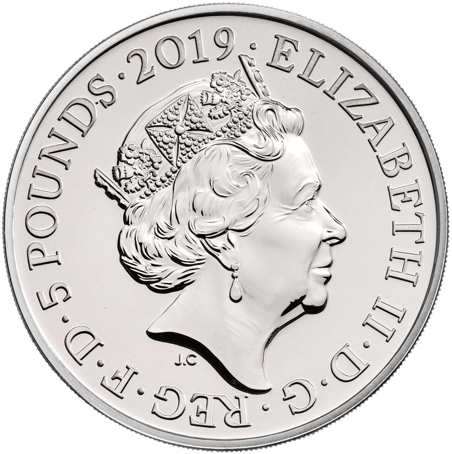 5 Pounds - Elizabeth II 5th portrait; Ceremony of the Keys obverse