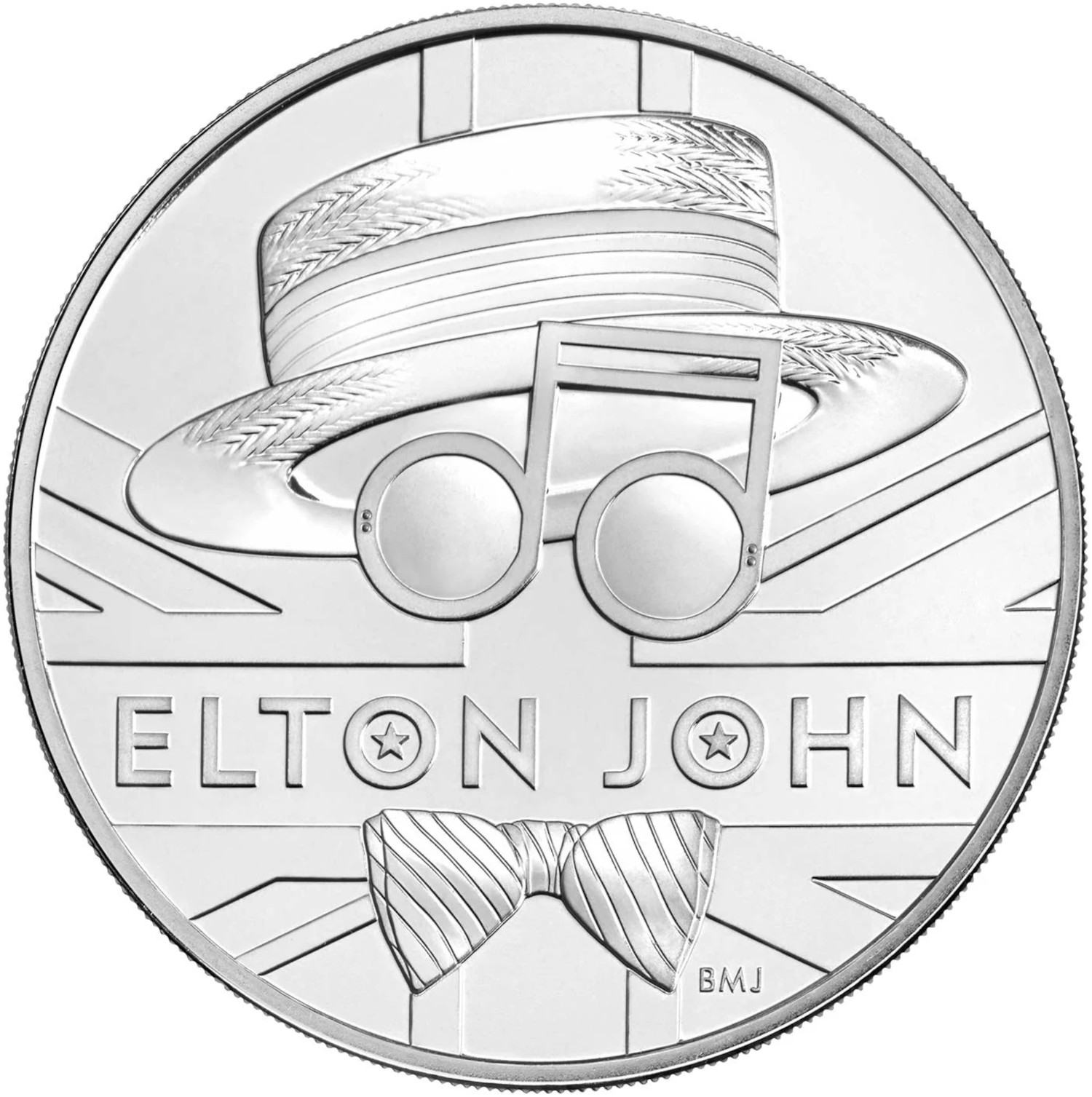 5 Pounds - Elizabeth II 5th portrait; Elton John reverse