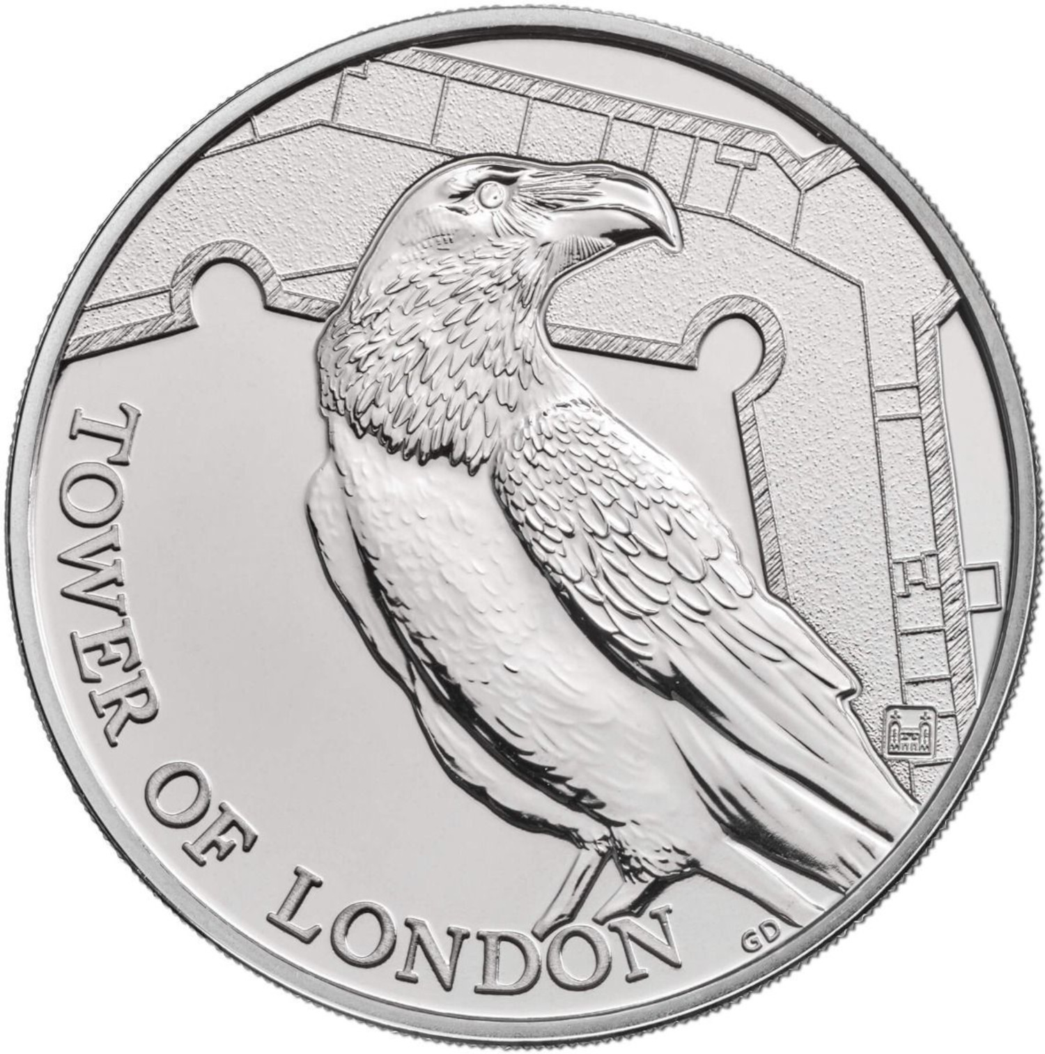 5 Pounds - Elizabeth II 5th portrait; Legend of the Ravens reverse