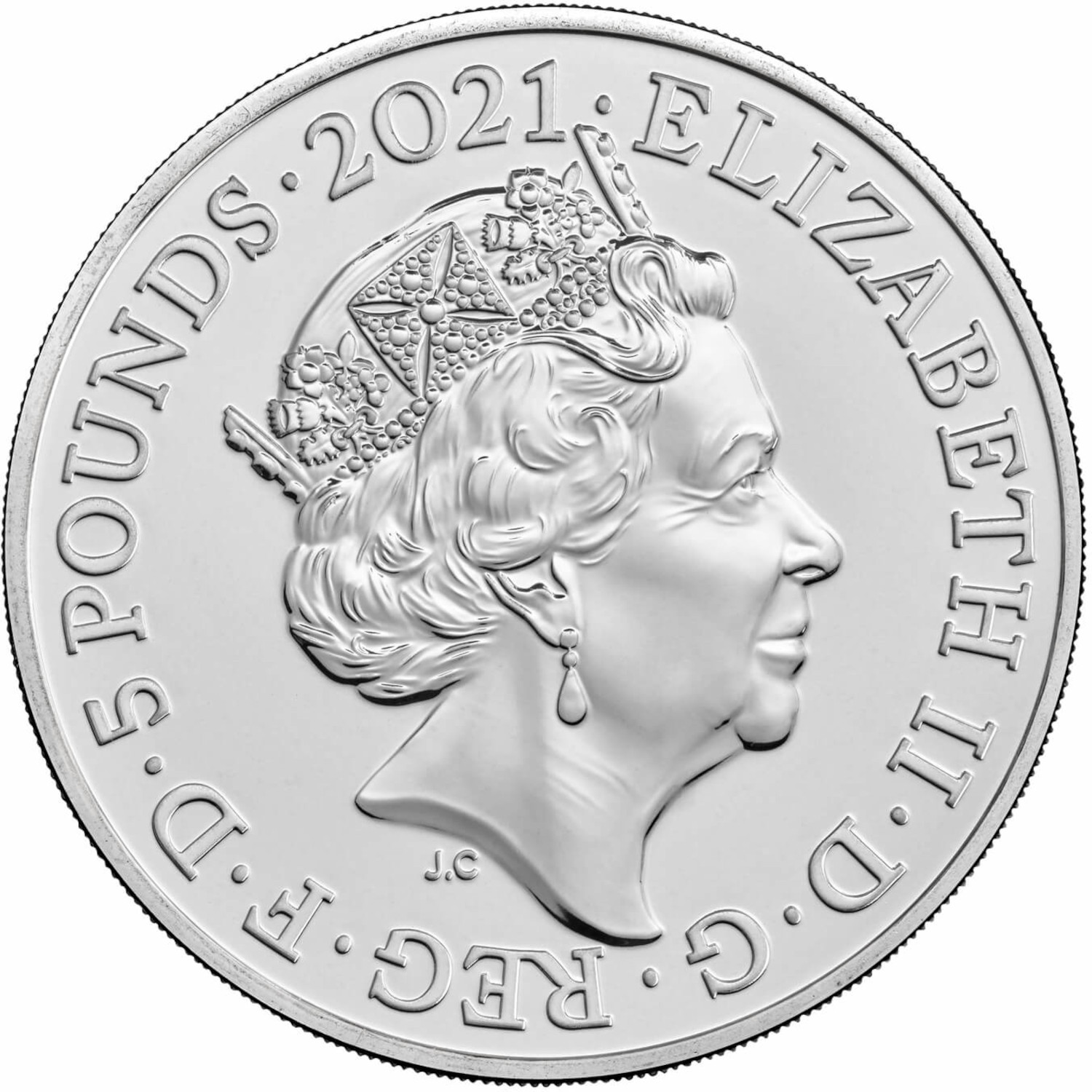 5 Pounds - Elizabeth II 5th portrait; Little Miss Sunshine obverse