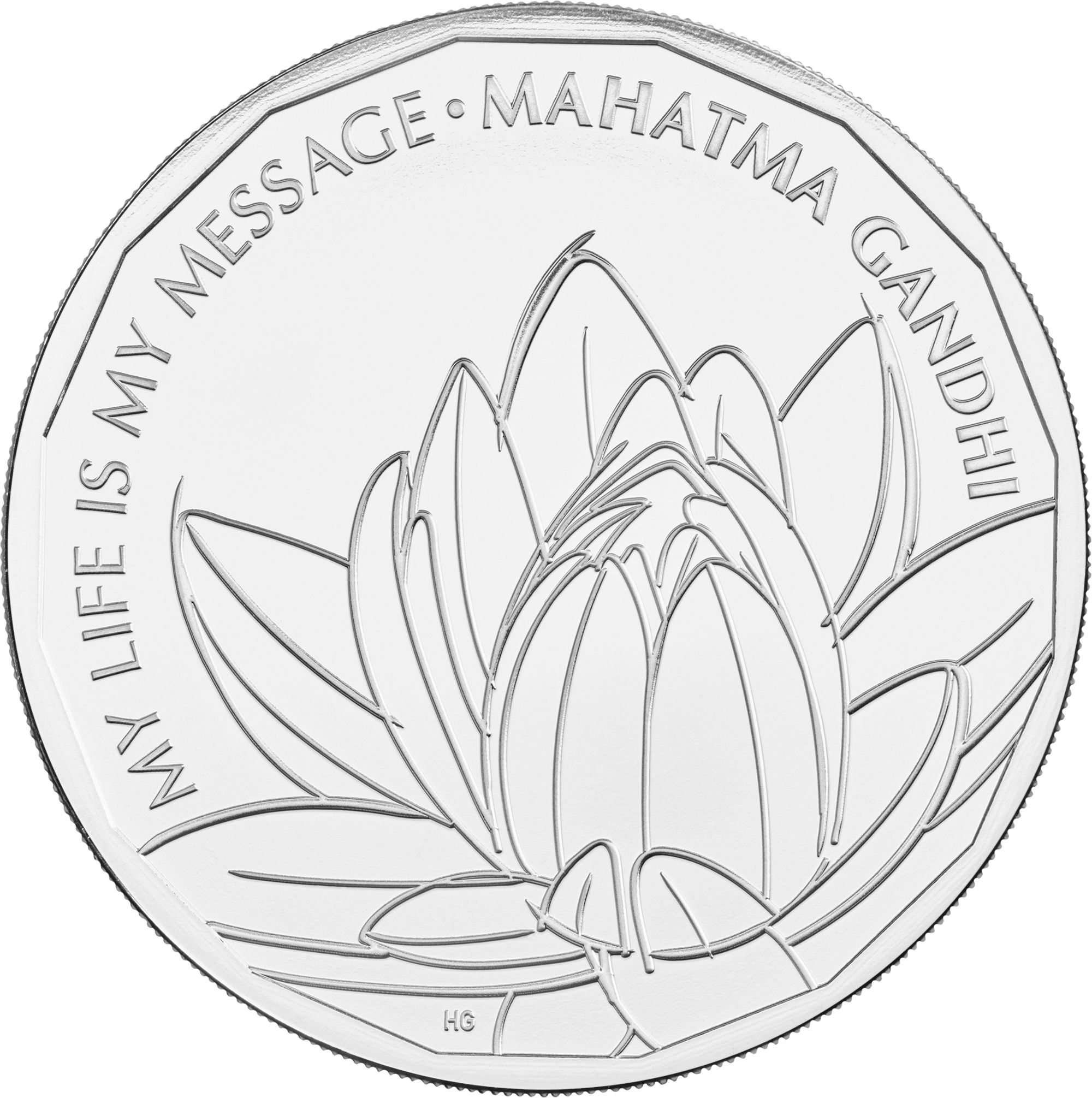 5 Pounds - Elizabeth II 5th portrait; Mahatma Gandhi reverse