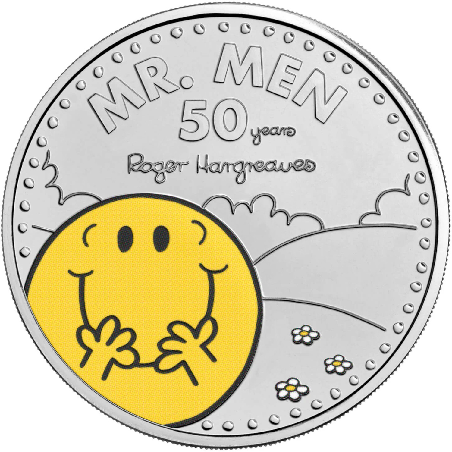 5 Pounds - Elizabeth II 5th portrait; Mr Happy reverse