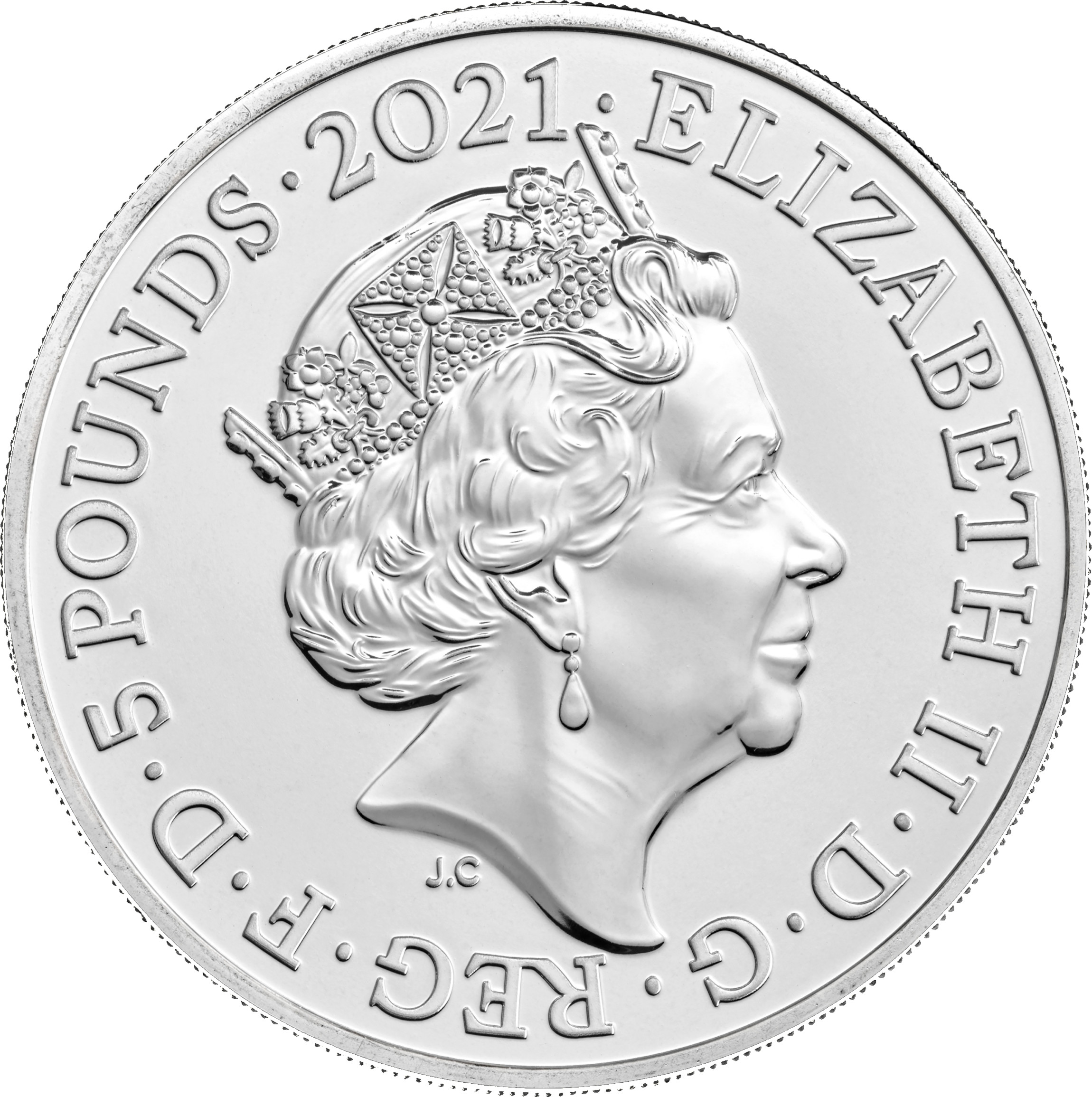 5 Pounds - Elizabeth II 5th portrait; Peter Rabbit obverse