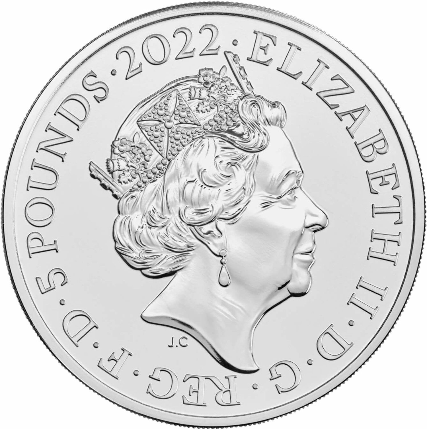 5 Pounds - Elizabeth II 5th portrait; Peter Rabbit obverse
