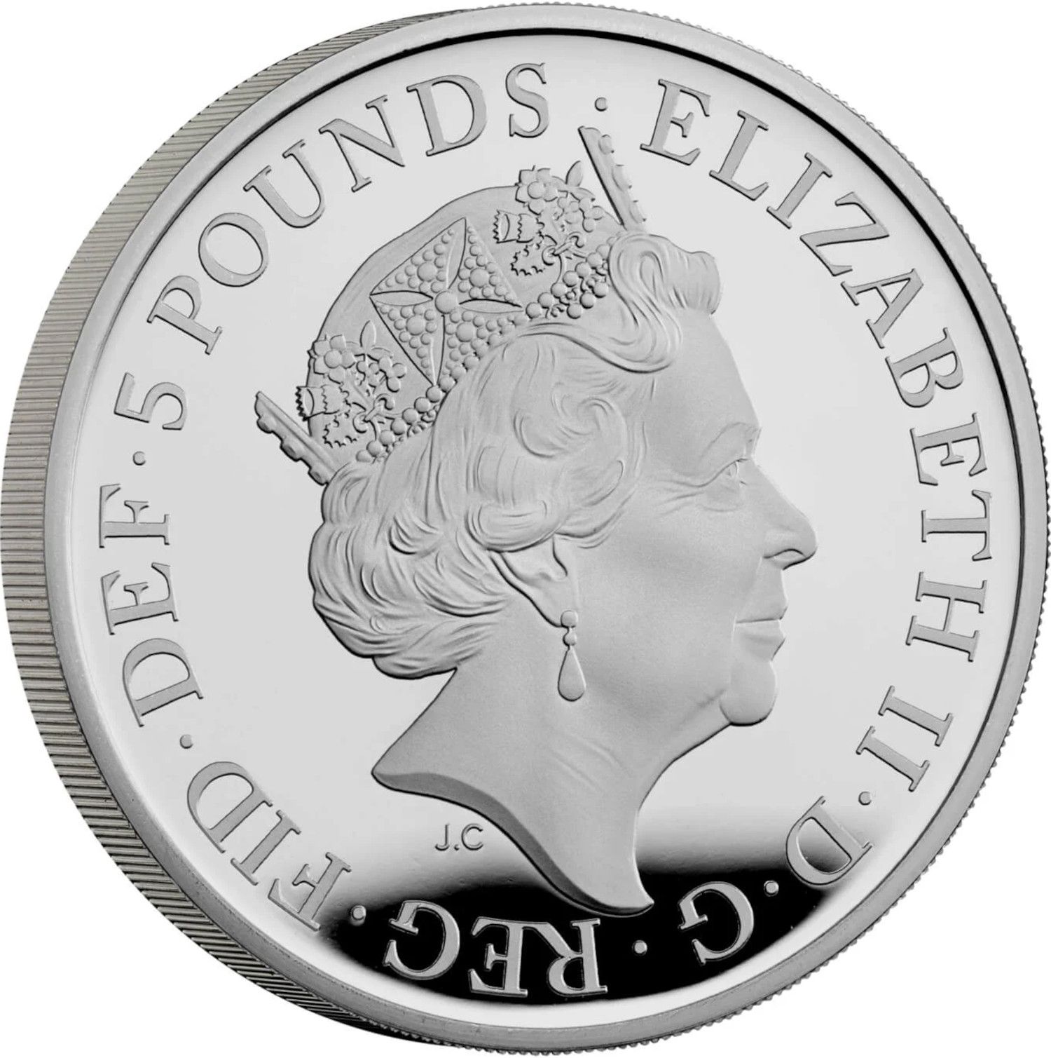 5 Pounds - Elizabeth II 5th portrait; Platinum Jubilee obverse