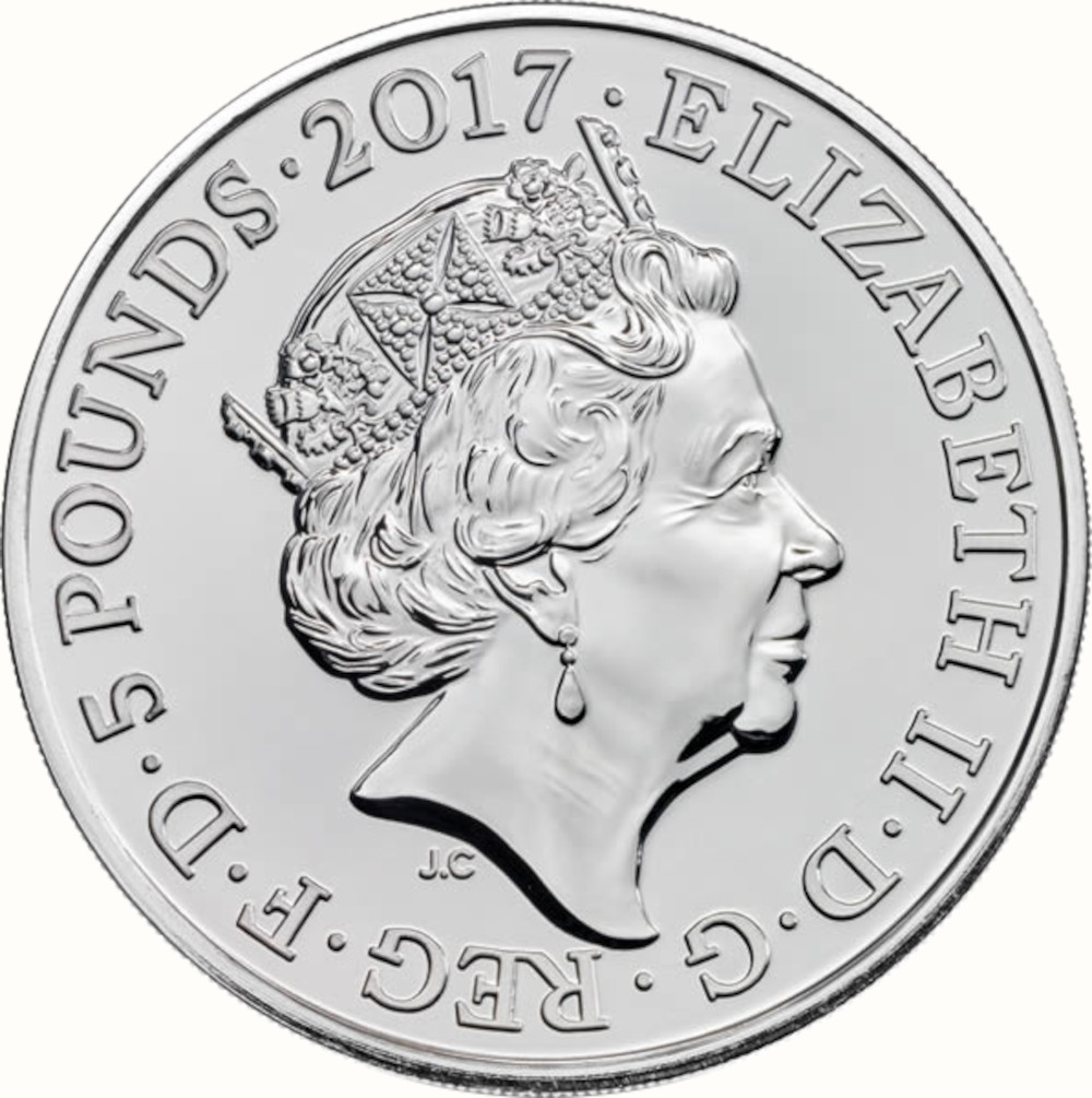 5 Pounds - Elizabeth II 5th portrait; Prince Philip obverse
