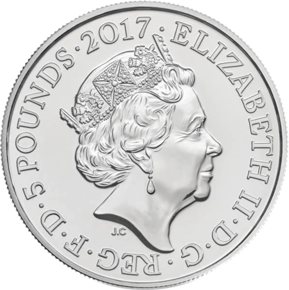 5 Pounds - Elizabeth II 5th Portrait; Remembrance Day 2017 obverse