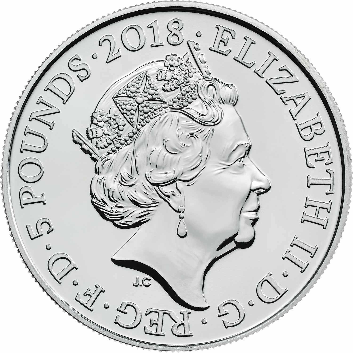 5 Pounds - Elizabeth II 5th Portrait; Remembrance Day 2018 obverse