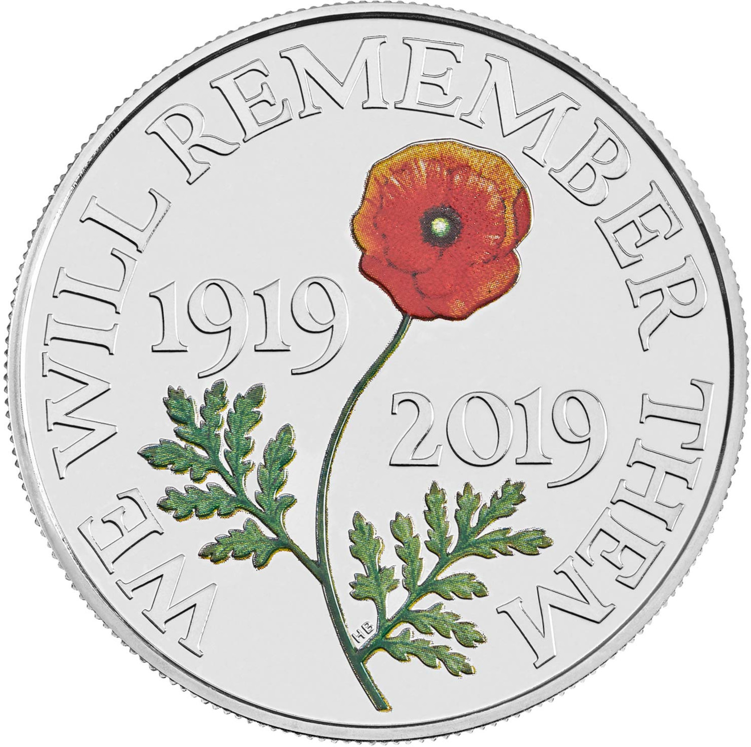 5 Pounds - Elizabeth II 5th portrait; Remembrance Day 2019 reverse