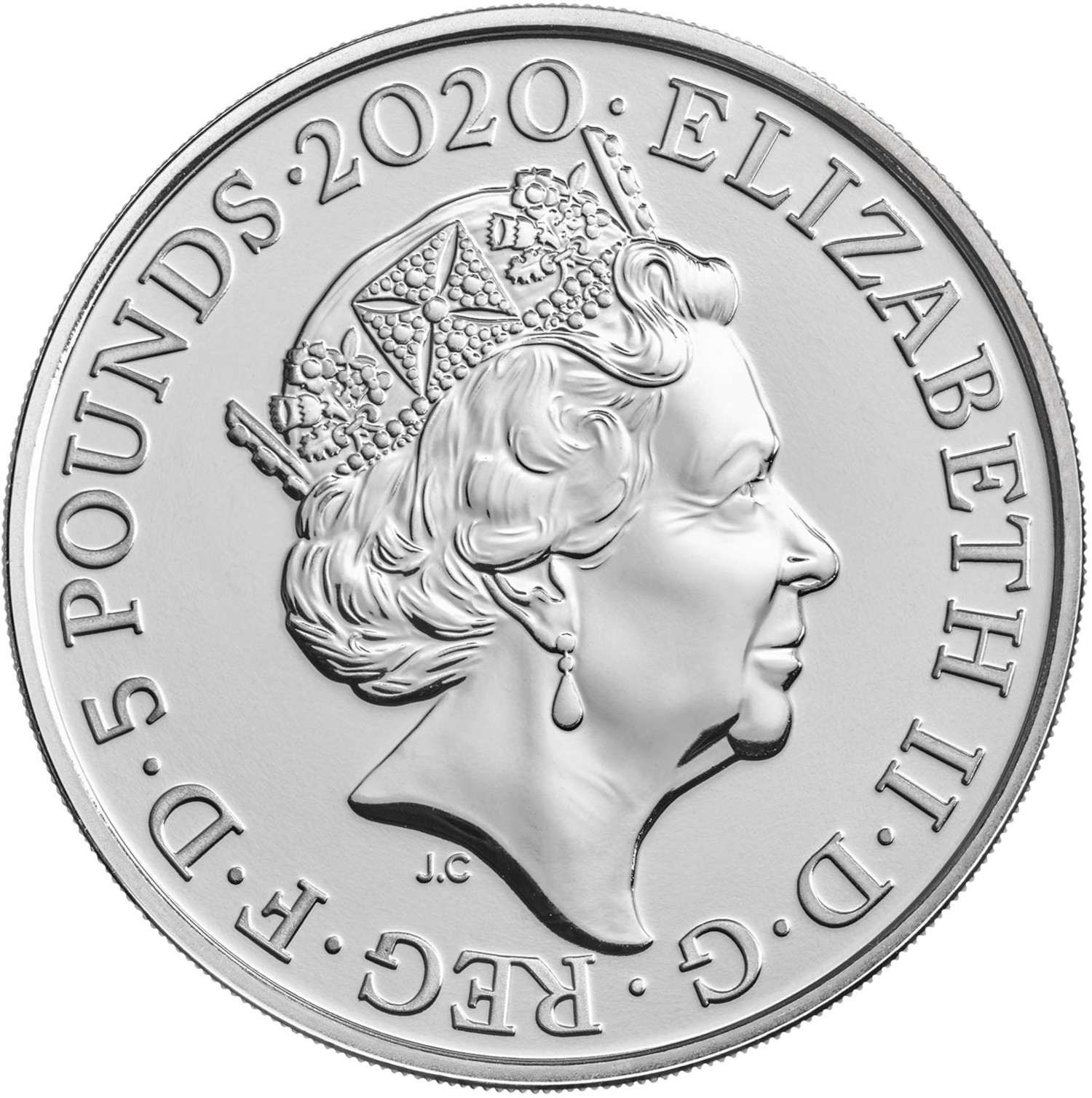 5 Pounds - Elizabeth II 5th portrait; Remembrance Day obverse