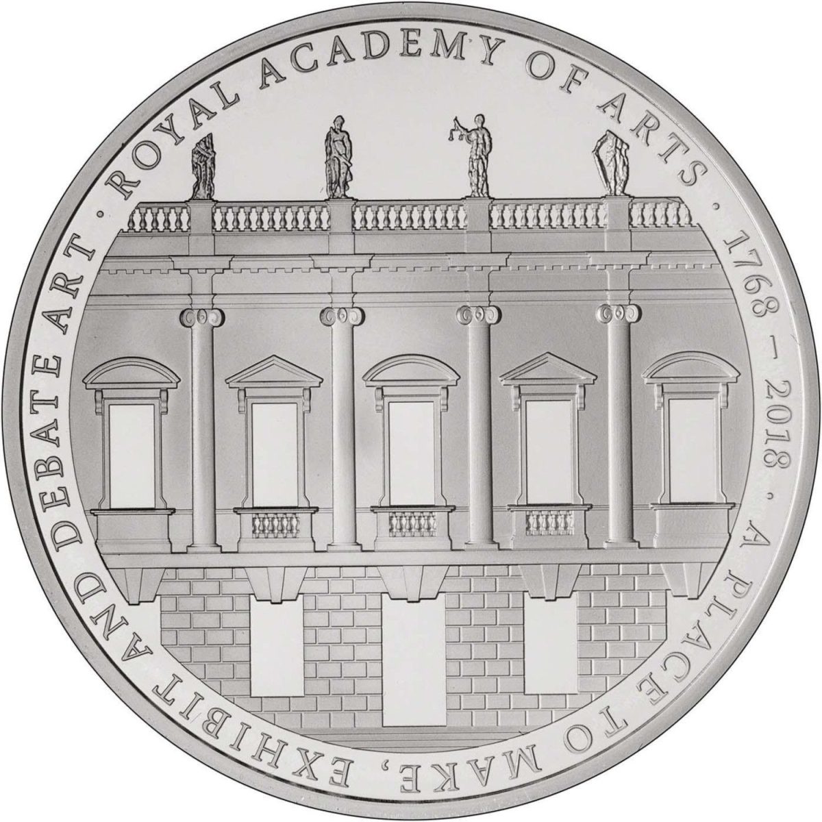 5 Pounds - Elizabeth II 5th portrait; Royal Academy of Arts reverse