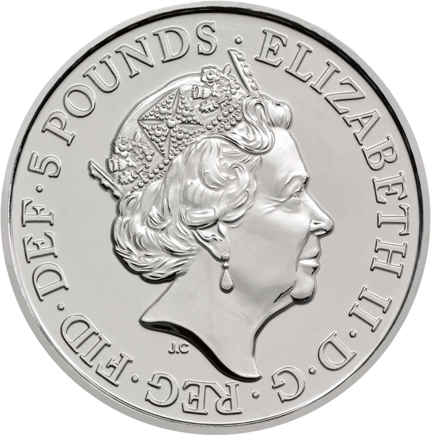 5 Pounds - Elizabeth II 5th portrait; Royal Birthday obverse