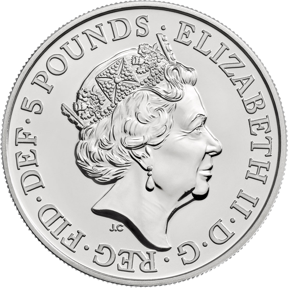 5 Pounds - Elizabeth II 5th Portrait; The Nutcracker obverse