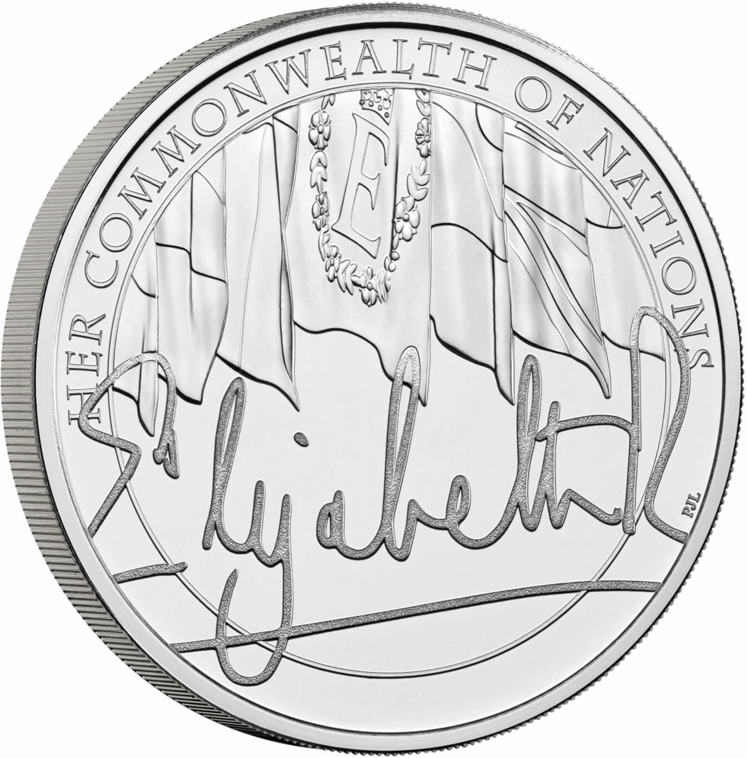 5 Pounds - Elizabeth II 5th portrait; The Queen's Reign, Commonwealth of Nations reverse