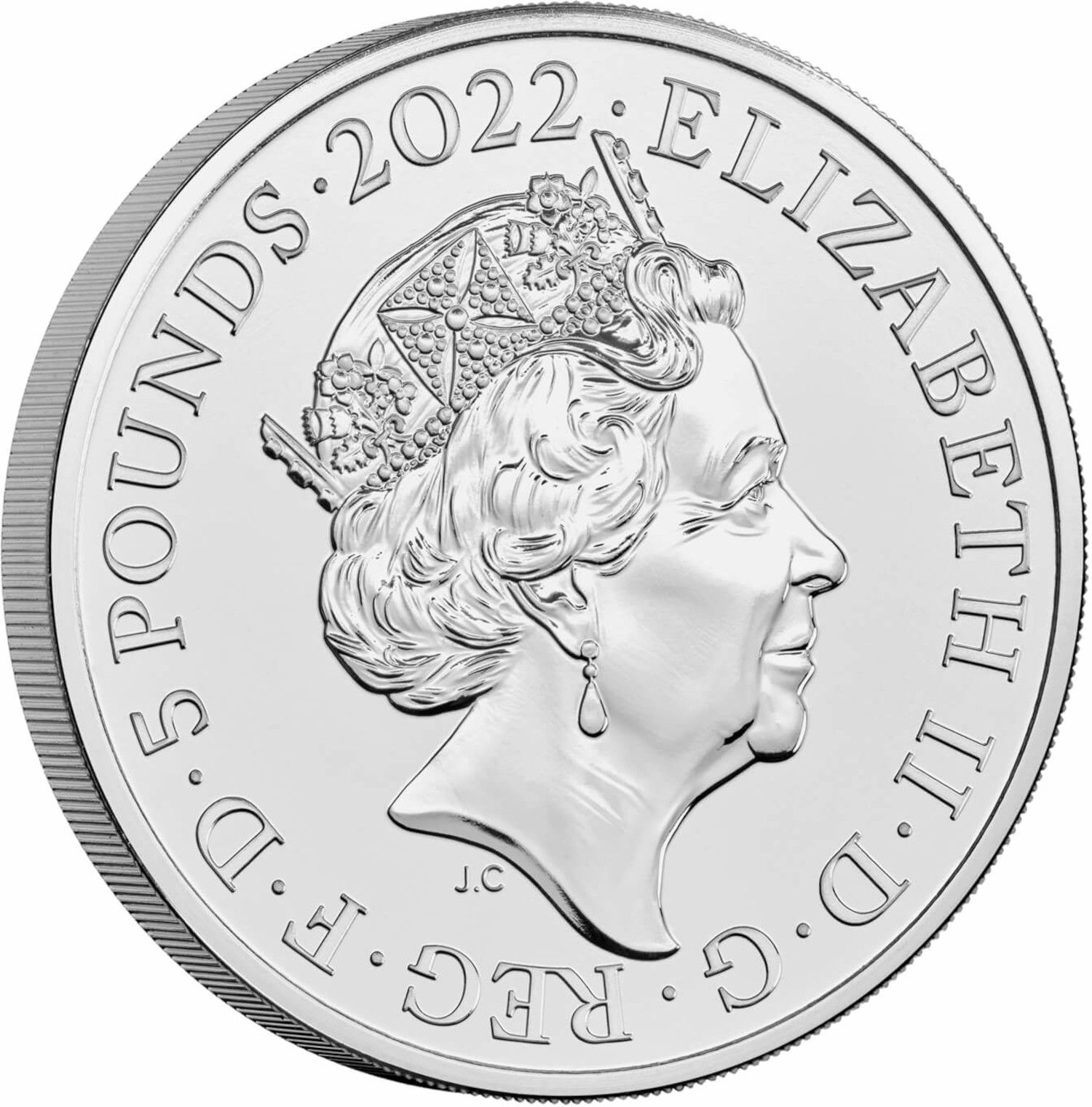 5 Pounds - Elizabeth II 5th portrait; The Rolling Stones obverse