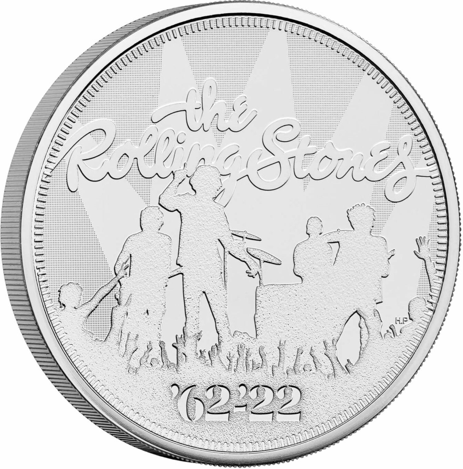 5 Pounds - Elizabeth II 5th portrait; The Rolling Stones reverse