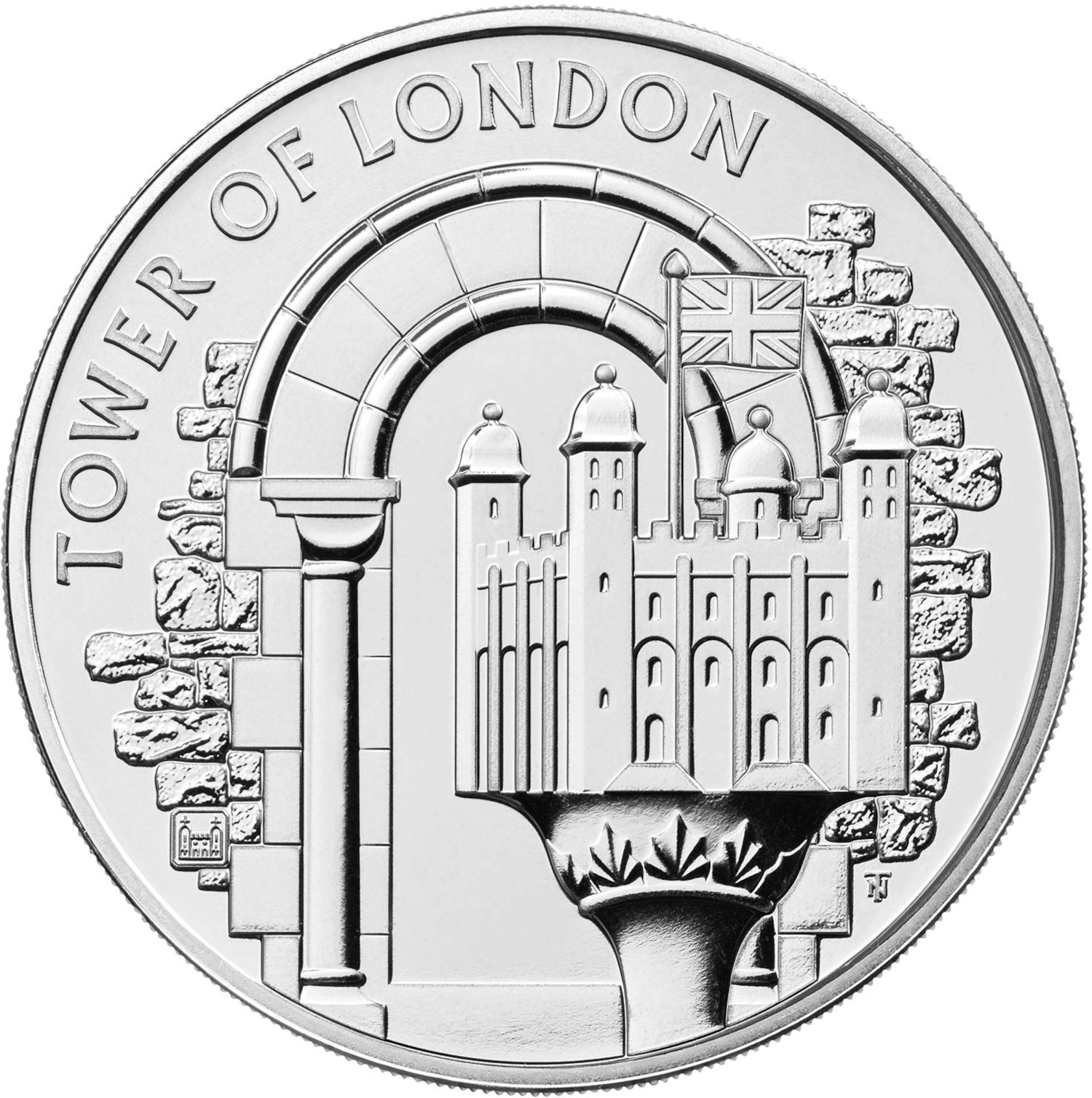 5 Pounds - Elizabeth II 5th portrait; The White Tower reverse