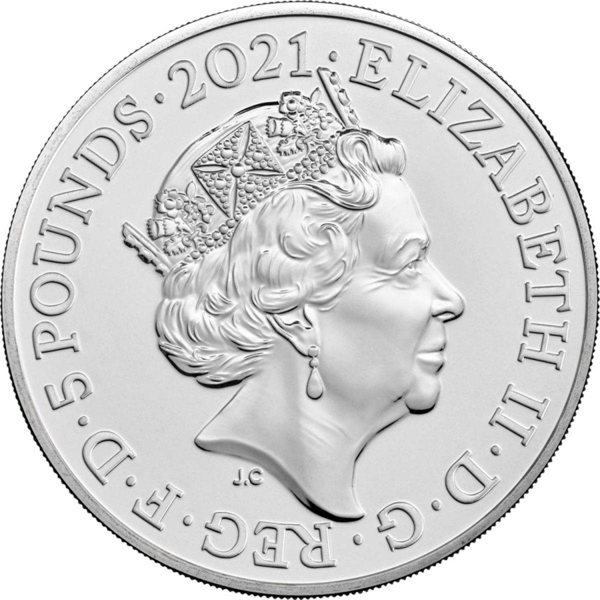 5 Pounds - Elizabeth II 5th portrait; The Who Colour obverse