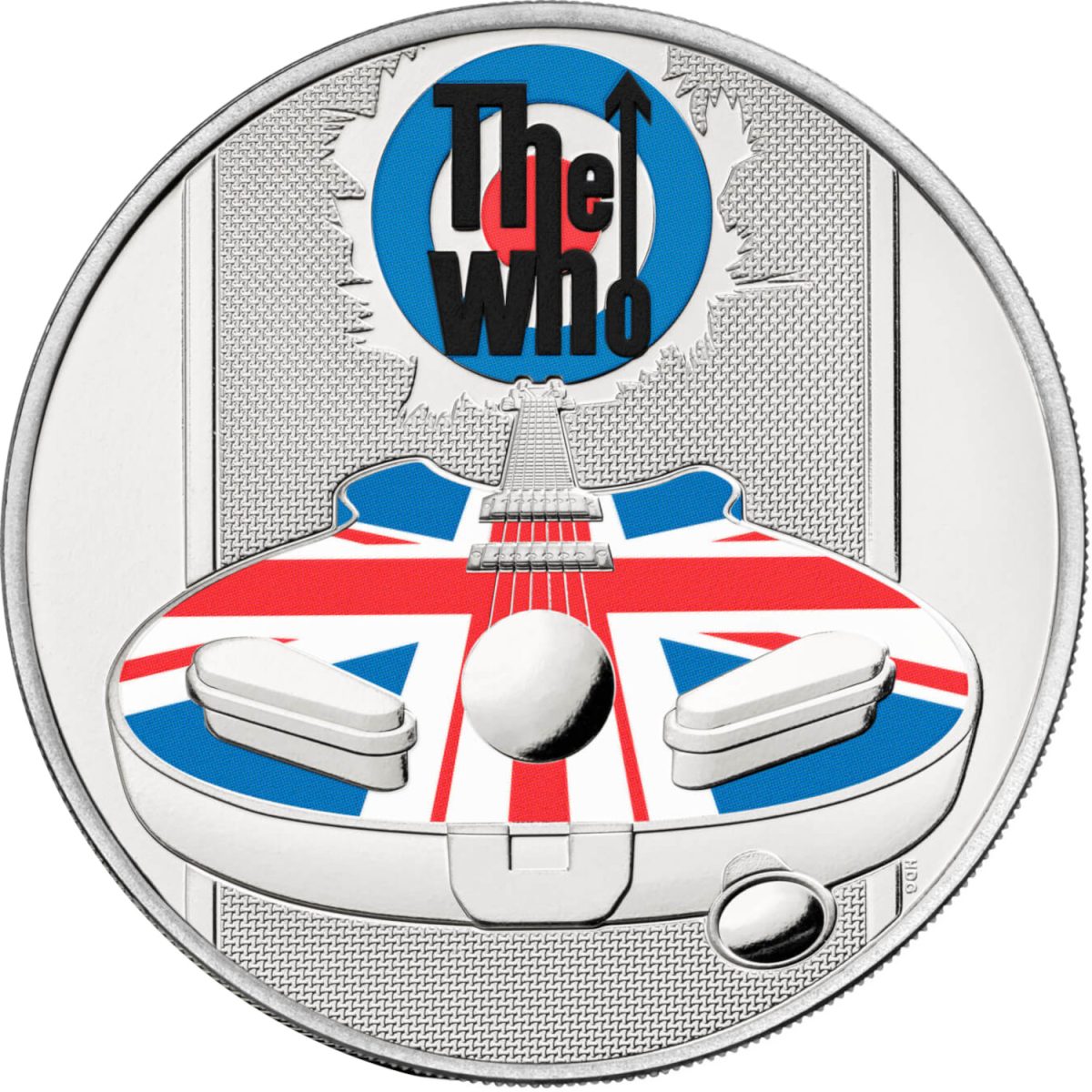 5 Pounds - Elizabeth II 5th portrait; The Who Colour