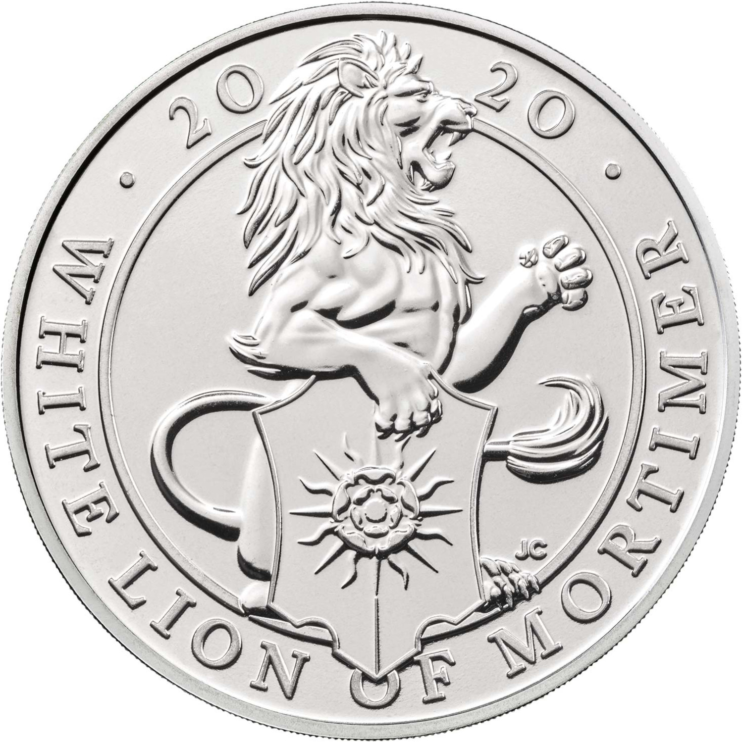 5 Pounds - Elizabeth II 5th portrait; White Lion of Mortimer reverse