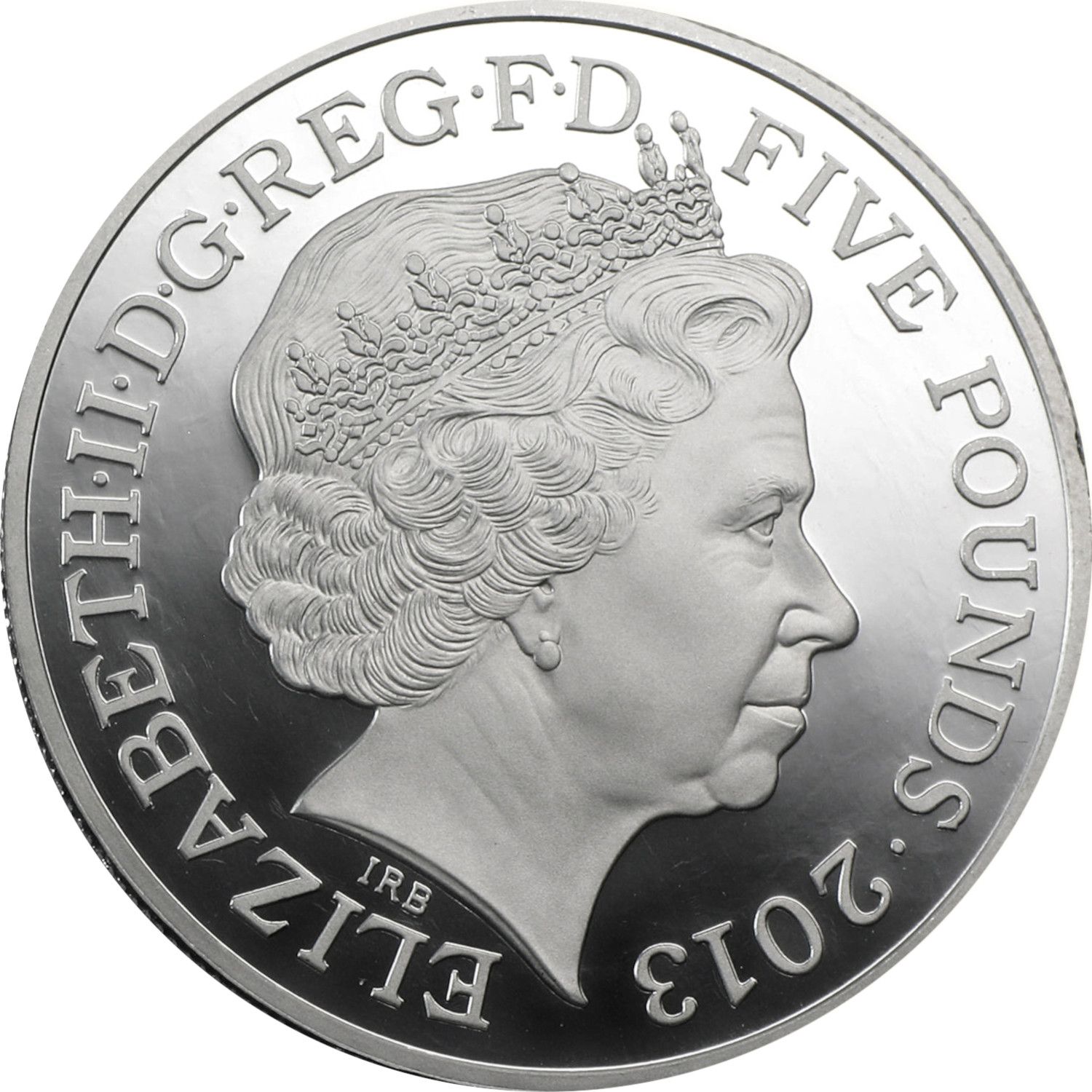 5 Pounds - Elizabeth II 60th Coronation Jubilee; Silver Piedfort obverse