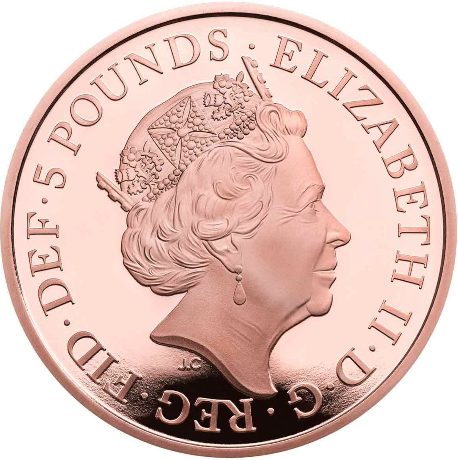 5 Pounds - Elizabeth II Alfred The Great; Gold Proof obverse
